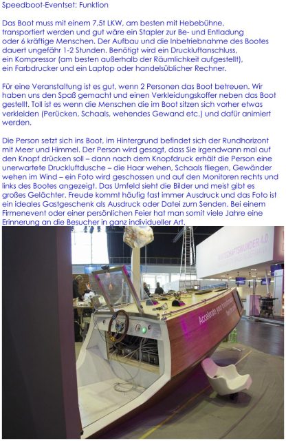 Event-Set: "Speedboot" – Zur Funktion