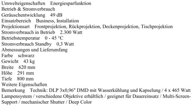 PANASONIC "PT-DZ21K" – Detaillierte Beschreibung