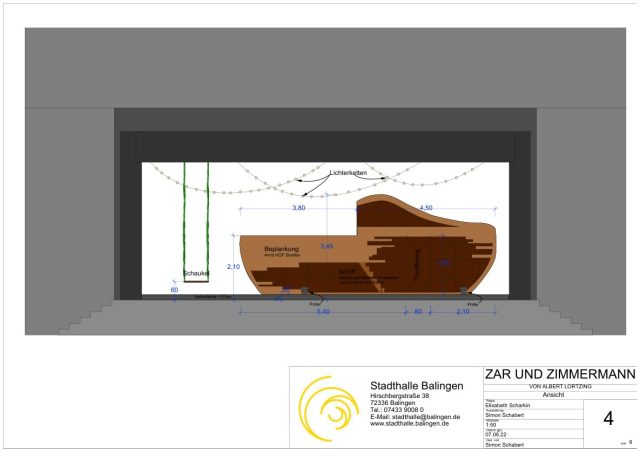 Holzschiff aus „Zar und Zimmermann“ – Technische Detailansichten