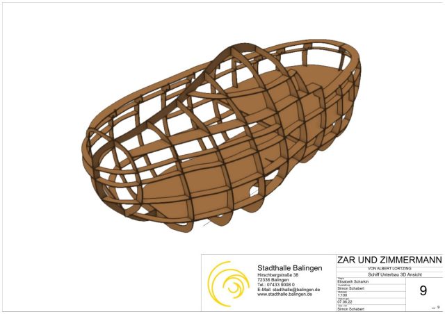 Holzschiff aus „Zar und Zimmermann“ – Technische Detailansichten
