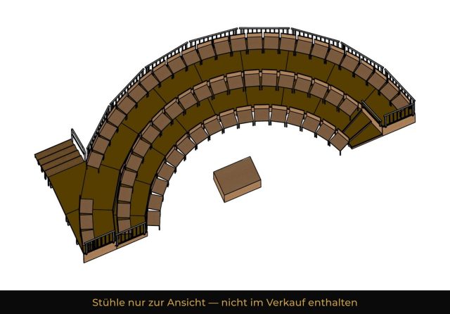 Halbrund-Zuschauertribüne Mott Praktikus, komplett, OHNE Stühle