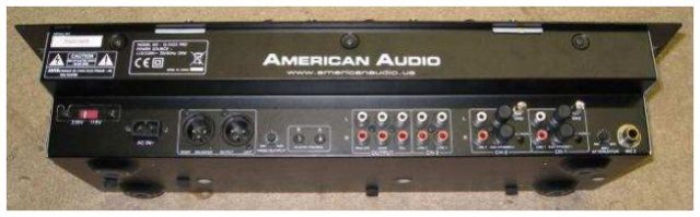 American Audio Q-2422 DJ Mischpult 19" – Detail-Foto Rückansicht