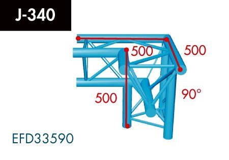 3-Punkt-Aluminiumtraverse: Eckelemente – Herstellerabbildung