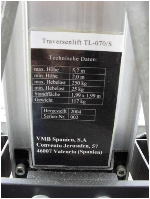 VMB Lifte „TL 070 PRO“